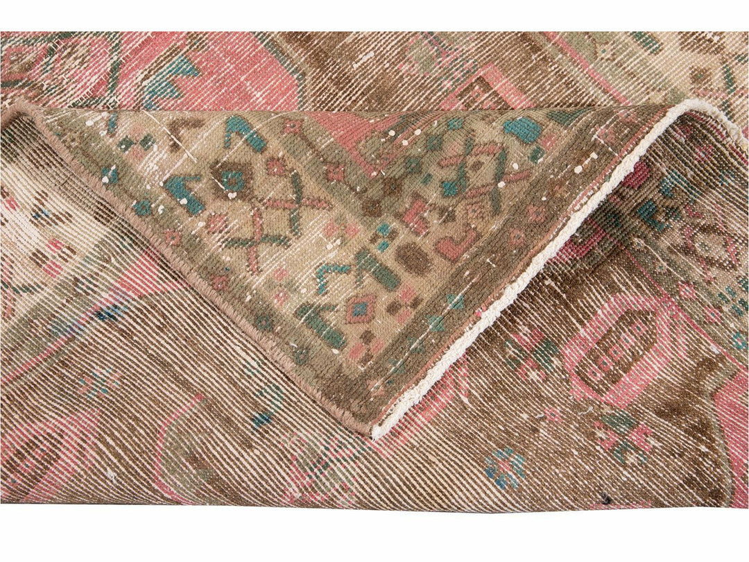 Mid 20th Century Vintage Wool Runner Rug 4 X 10