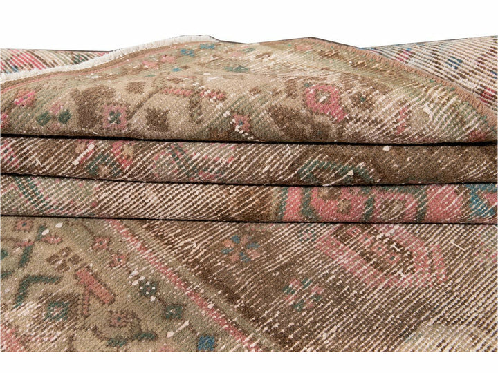 Mid 20th Century Vintage Wool Runner Rug 4 X 10