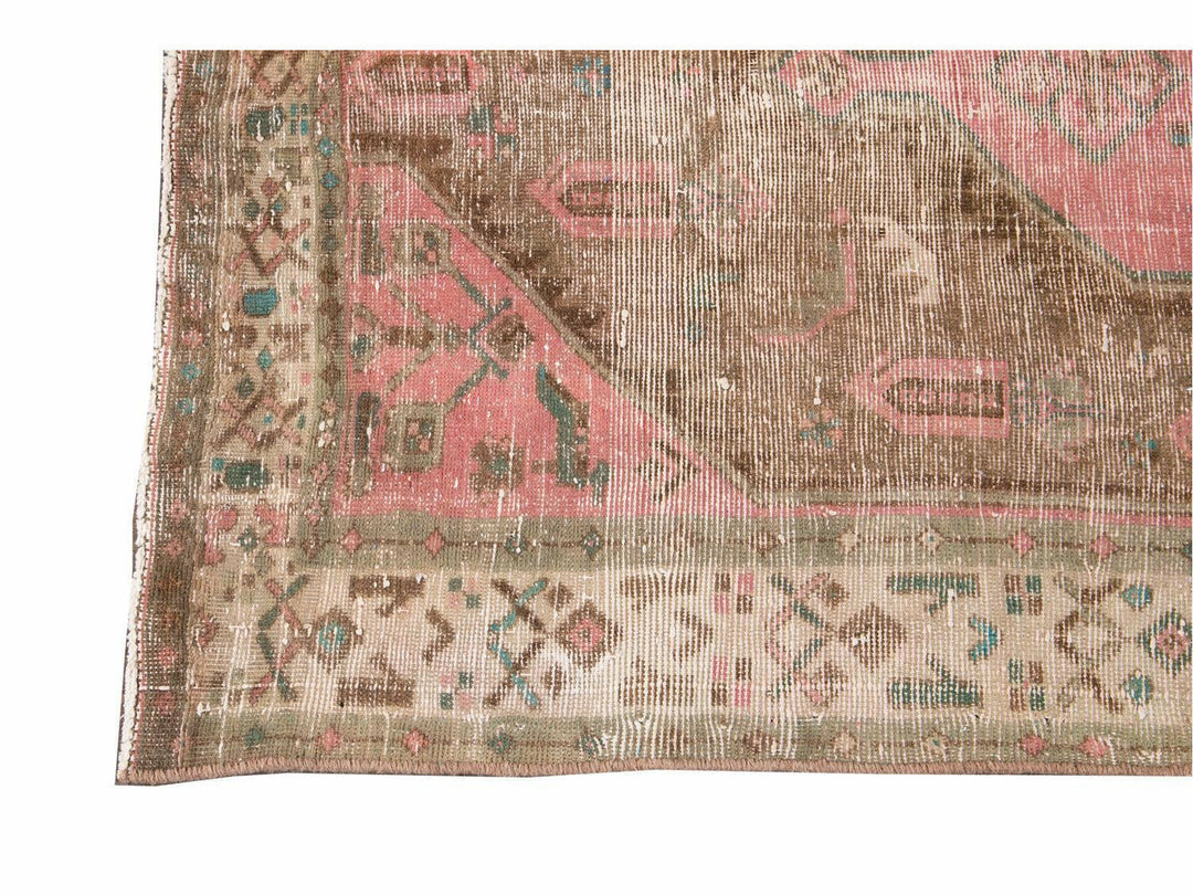 Mid 20th Century Vintage Wool Runner Rug 4 X 10