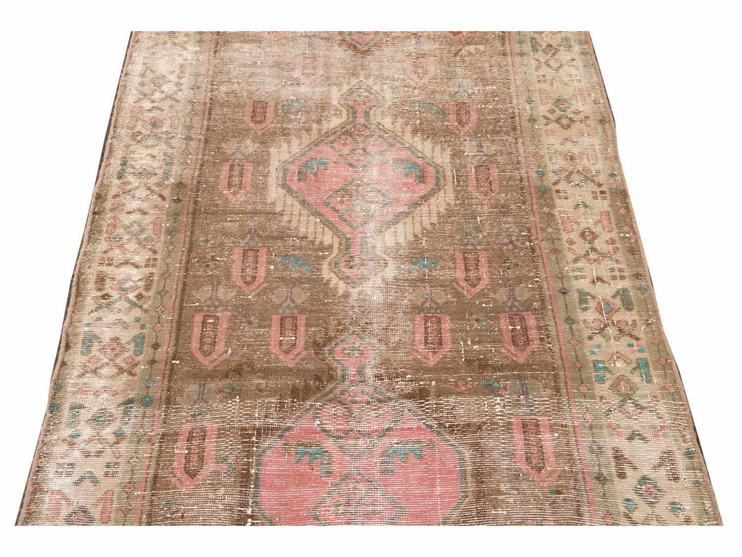 Mid 20th Century Vintage Wool Runner Rug 4 X 10