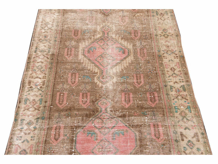Mid 20th Century Vintage Wool Runner Rug 4 X 10