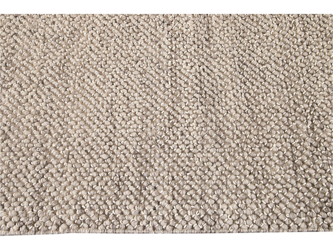 Modern Felted Texture Wool Rug 12 X 15