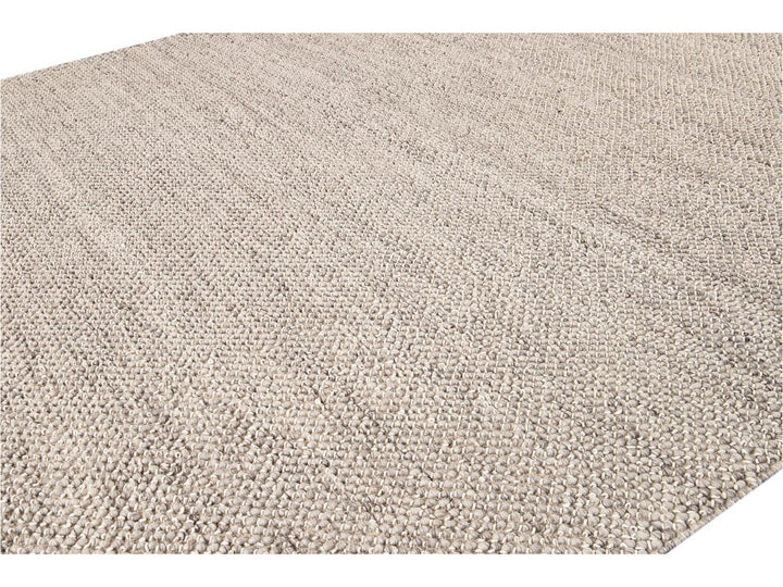 Modern Felted Texture Wool Rug 12 X 15