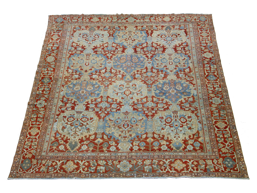 Antique Bakhtiari Wool Rug 11 X 12