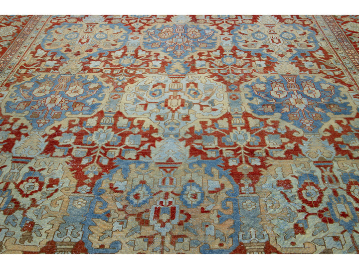 Antique Bakhtiari Wool Rug 11 X 12