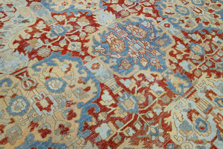 Antique Bakhtiari Wool Rug 11 X 12