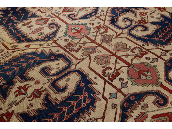Antique Serapi Wool Rug 13 X 20