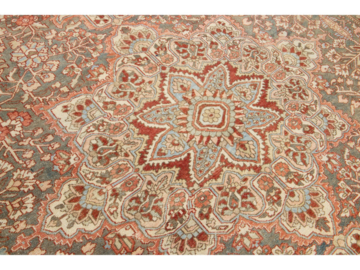 Antique Bakhtiari Wool Rug 12 X 14