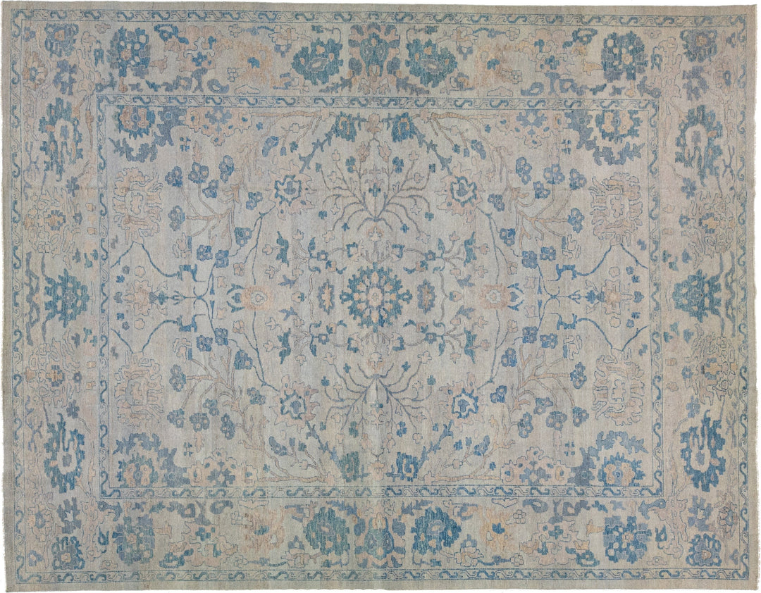 Modern Oushak Wool Rug 12 X 15