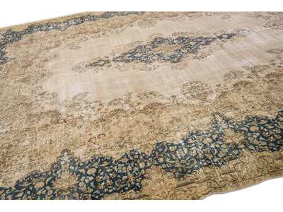 Vintage Persian Wool Rug 13 X 18