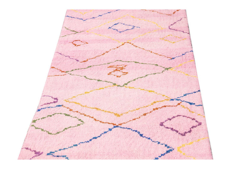 Modern Moroccan Style Wool Runner 3 X 10