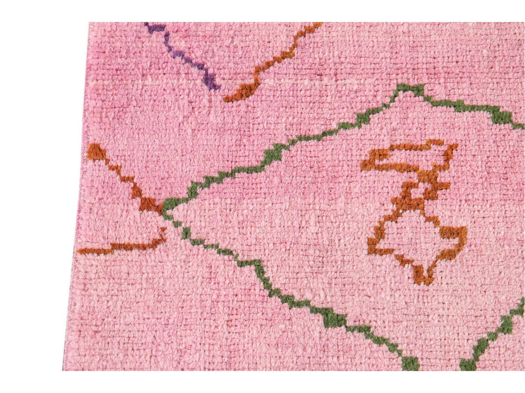 Modern Moroccan Style Wool Runner 3 X 10