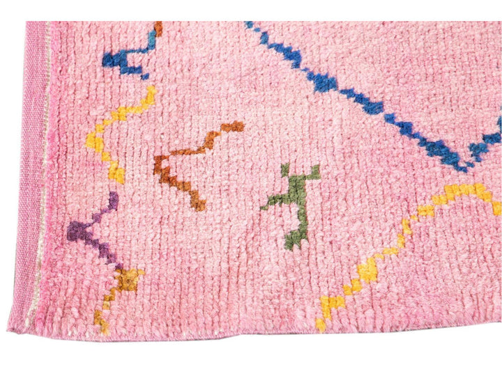 Modern Moroccan Style Wool Runner 3 X 10