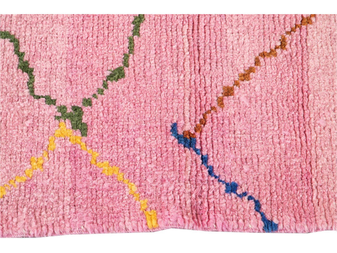 Modern Moroccan Style Wool Runner 3 X 10