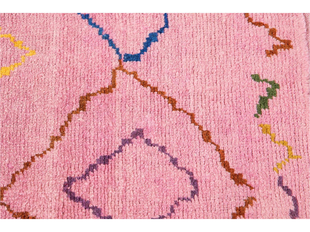 Modern Moroccan Style Wool Runner 3 X 10