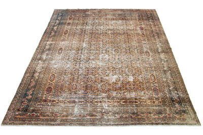 Antique Tabriz Wool Rug 7 X 11