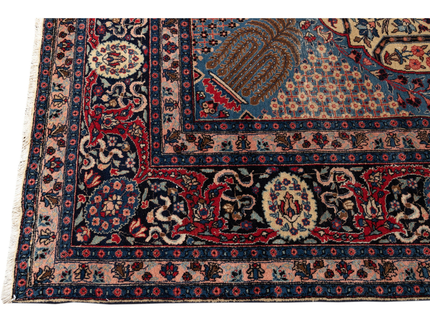Antique Tabriz Wool Rug 12 X 15
