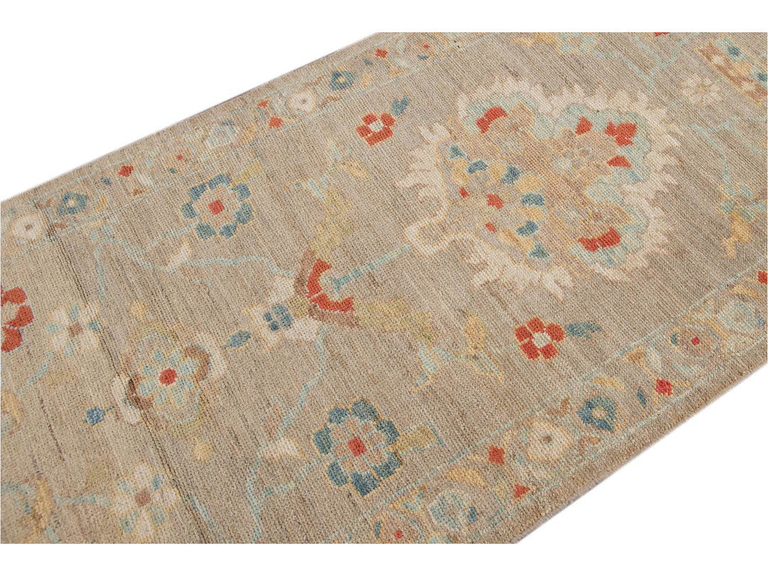 21st Century Modern Sultanabad Wool Runner Rug 3 X 17