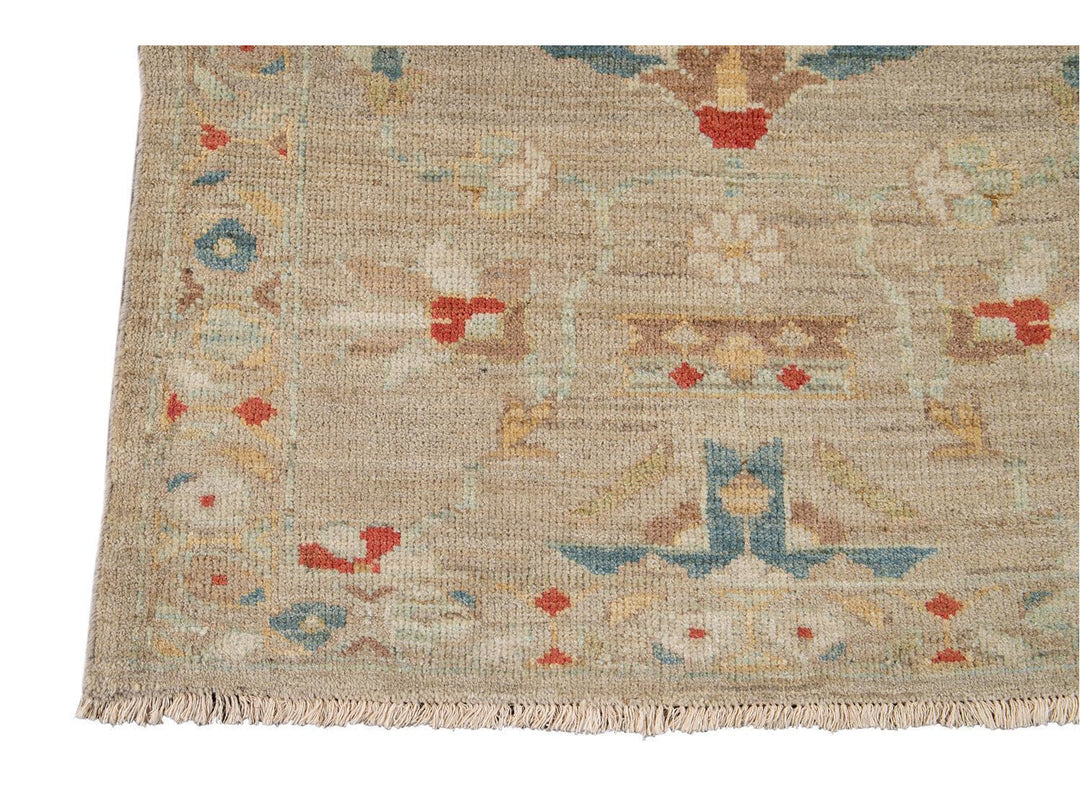 21st Century Modern Sultanabad Wool Runner Rug 3 X 17
