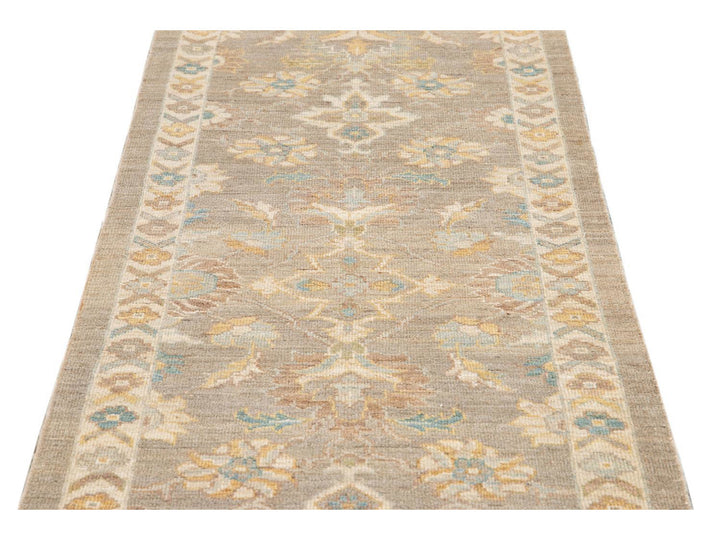 21st Century Modern Sultanabad Wool Runner Rug 3 X 12
