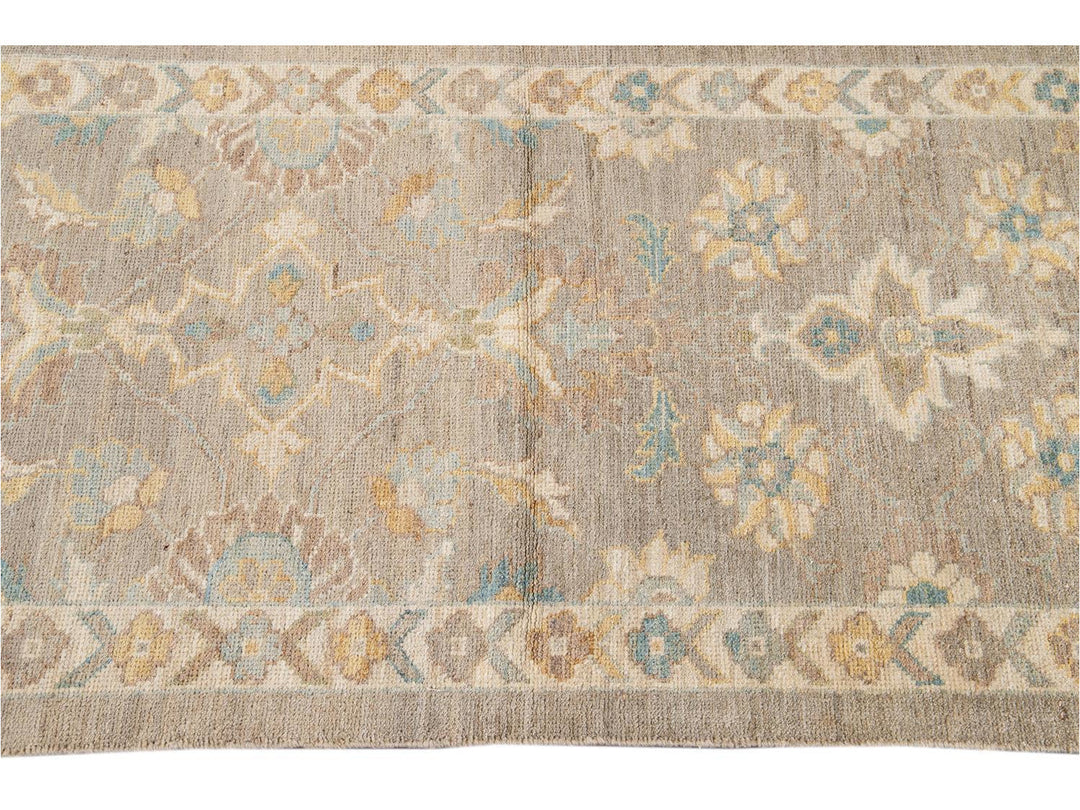 21st Century Modern Sultanabad Wool Runner Rug 3 X 12