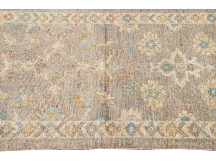21st Century Modern Sultanabad Wool Runner Rug 3 X 12