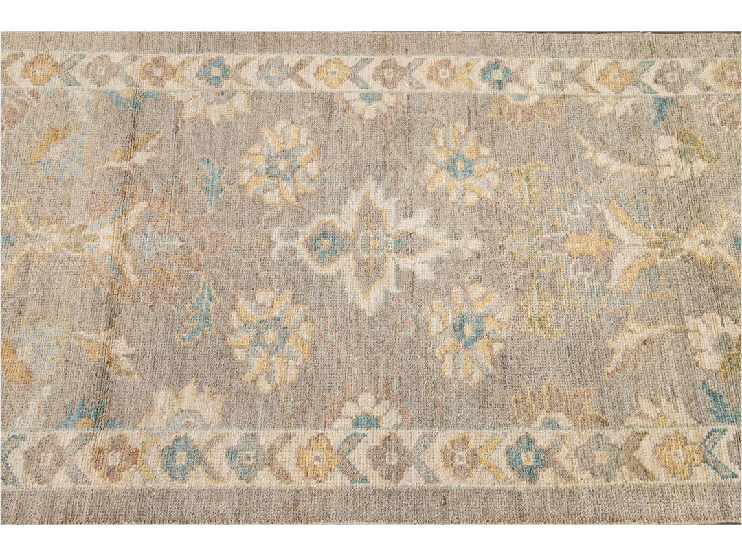 21st Century Modern Sultanabad Wool Runner Rug 3 X 12