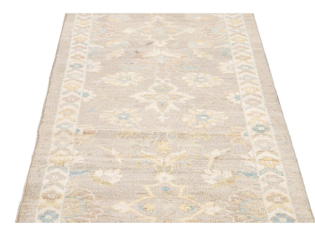 21st Century Modern Sultanabad Wool Runner Rug 3 X 12