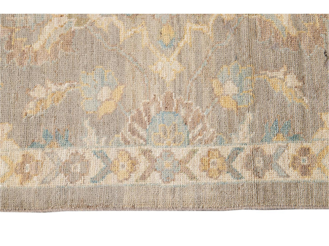 21st Century Modern Sultanabad Wool Runner Rug 3 X 12