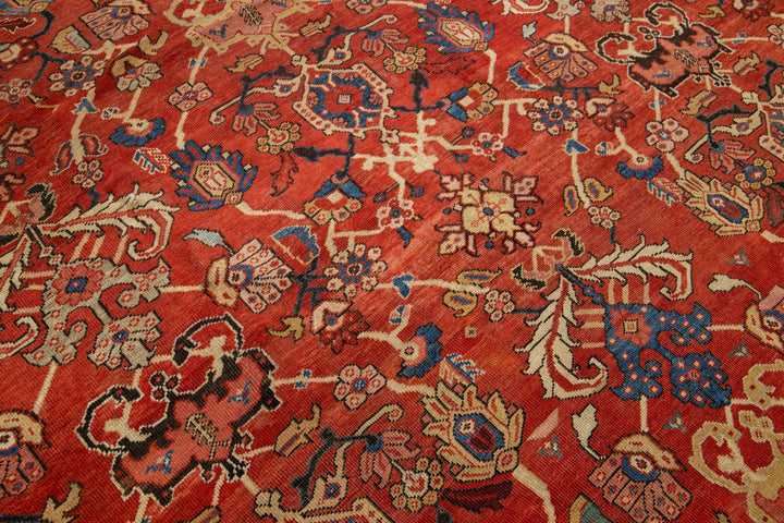 Antique Sultanabad Wool Rug 11 X 15