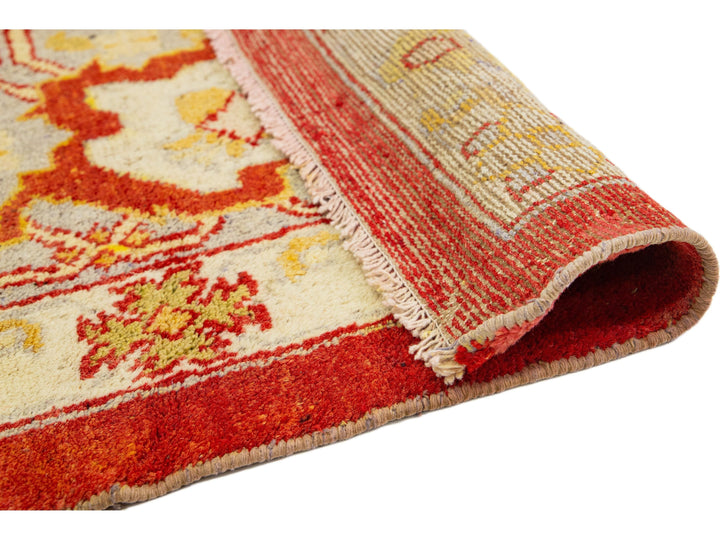 Antique Turkish Oushak Wool Rug 12 X 18