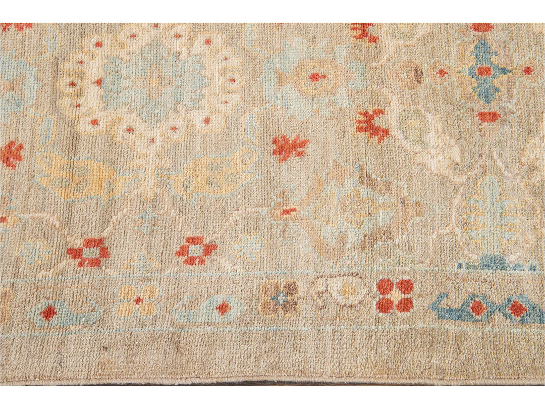 21st Century Modern Sultanabad Wool Runner Rug 3 X 12