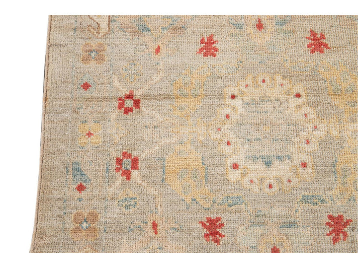 21st Century Modern Sultanabad Wool Runner Rug 3 X 12