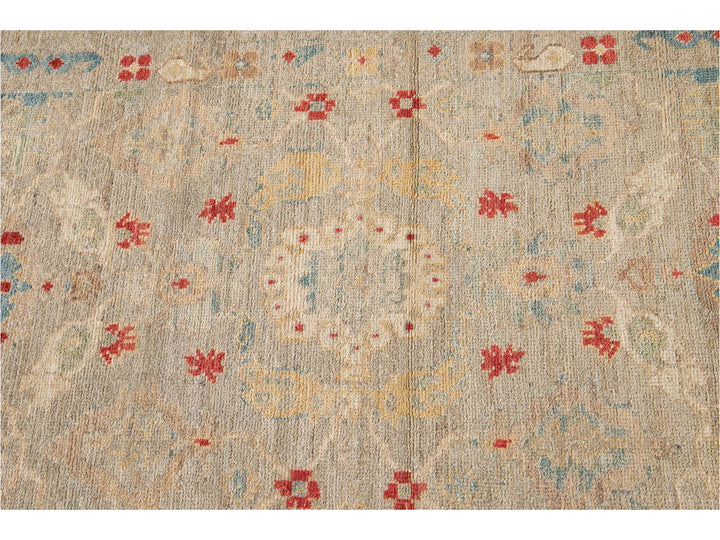 21st Century Modern Sultanabad Wool Runner Rug 3 X 12