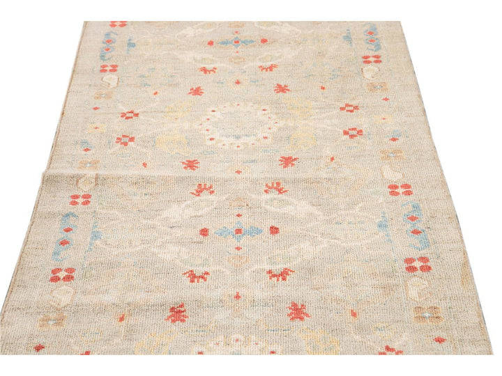 21st Century Modern Sultanabad Wool Runner Rug 3 X 12