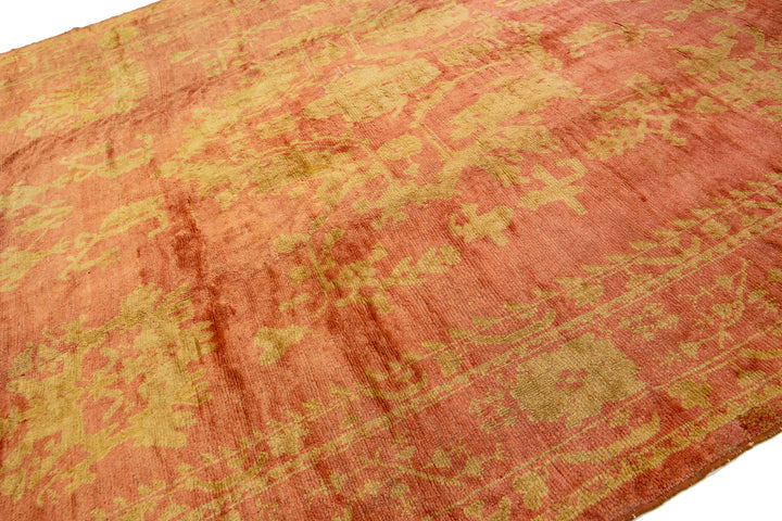 Antique Turkish Oushak Wool Rug 11 X 13