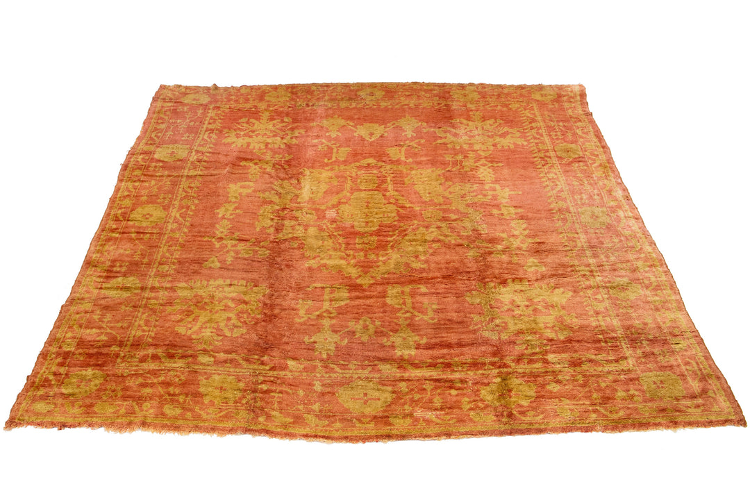Antique Turkish Oushak Wool Rug 11 X 13