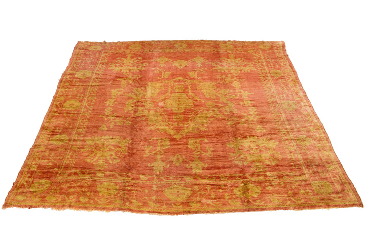Antique Turkish Oushak Wool Rug 11 X 13