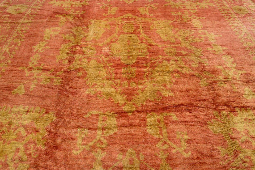 Antique Turkish Oushak Wool Rug 11 X 13