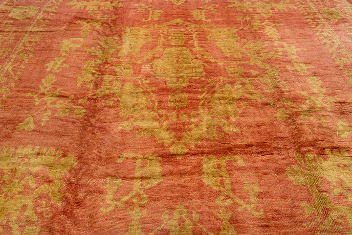 Antique Turkish Oushak Wool Rug 11 X 13