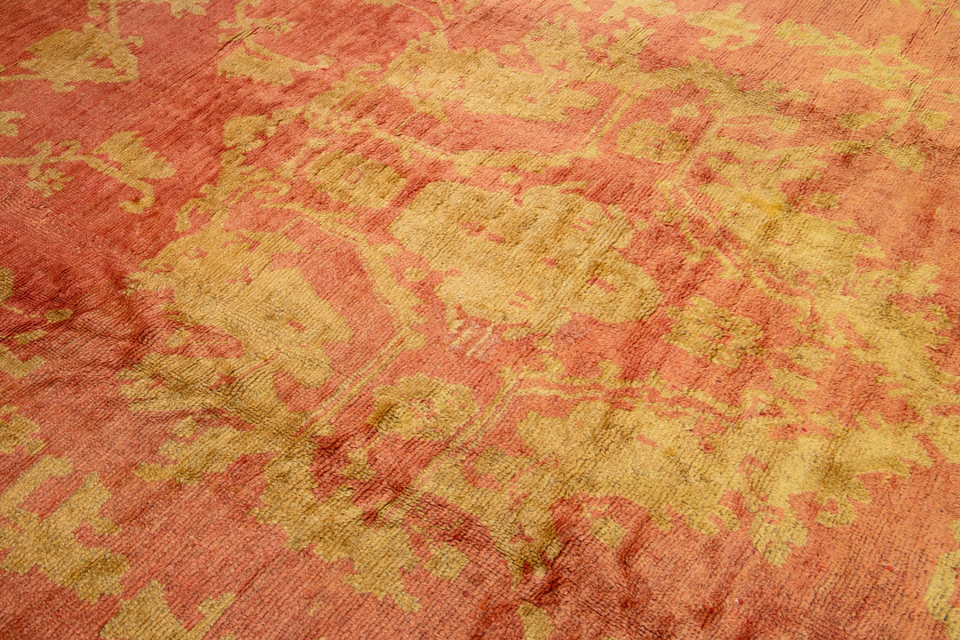 Antique Turkish Oushak Wool Rug 11 X 13