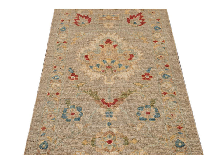 21st Century Modern Sultanabad Wool Runner Rug 3 X 18