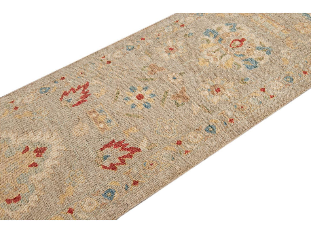 21st Century Modern Sultanabad Wool Runner Rug 3 X 18