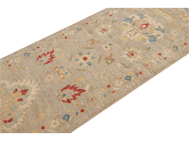 21st Century Modern Sultanabad Wool Runner Rug 3 X 18