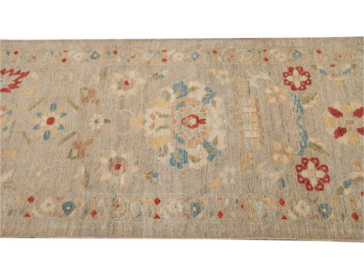 21st Century Modern Sultanabad Wool Runner Rug 3 X 18
