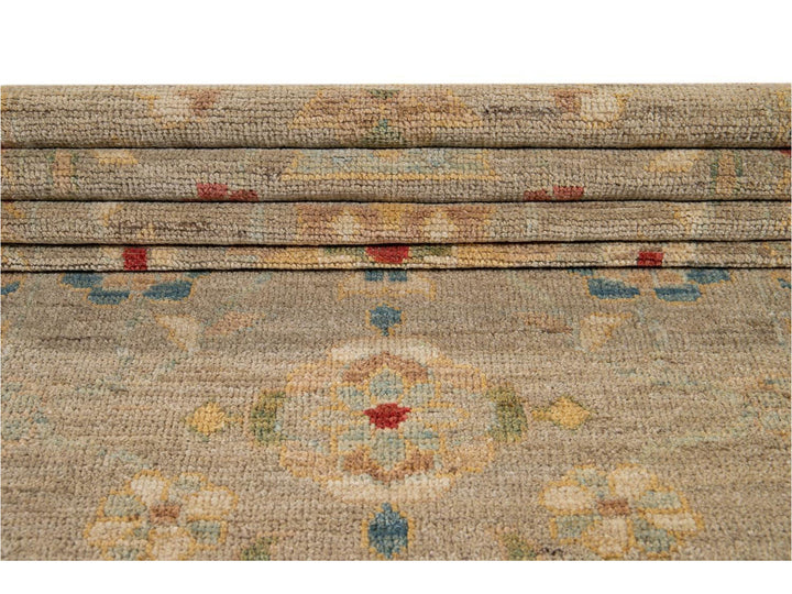 21st Century Modern Sultanabad Wool Runner Rug 3 X 18