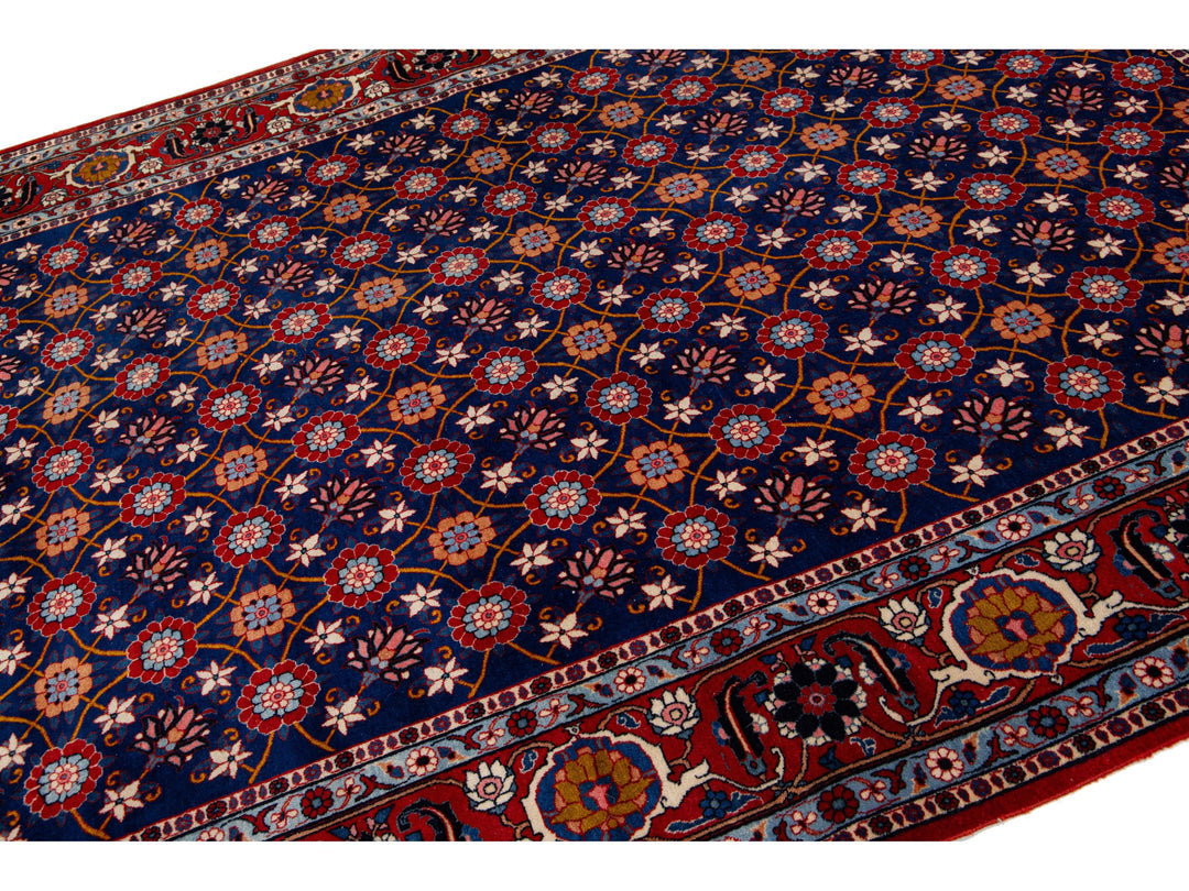 Antique Tabriz Wool Rug 7 X 10