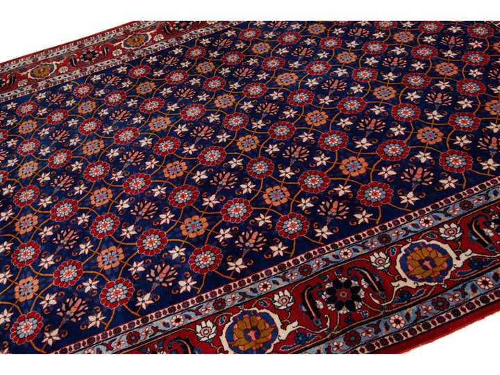 Antique Tabriz Wool Rug 7 X 10