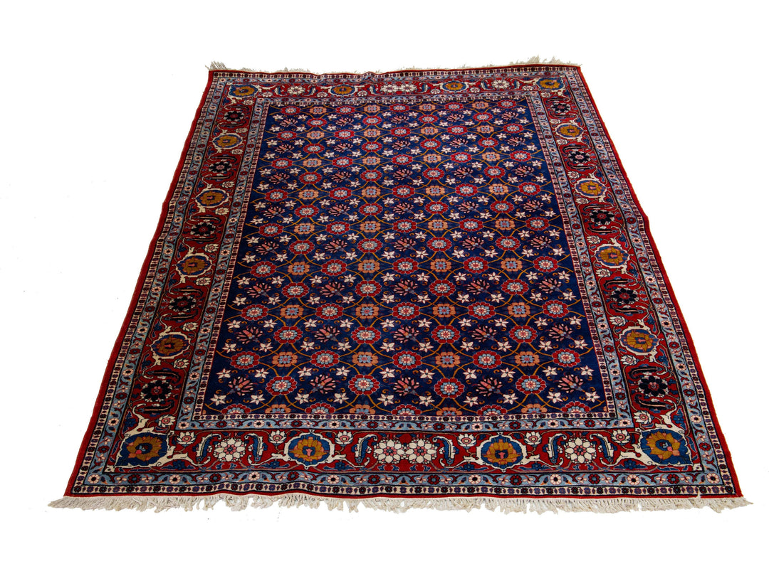Antique Tabriz Wool Rug 7 X 10