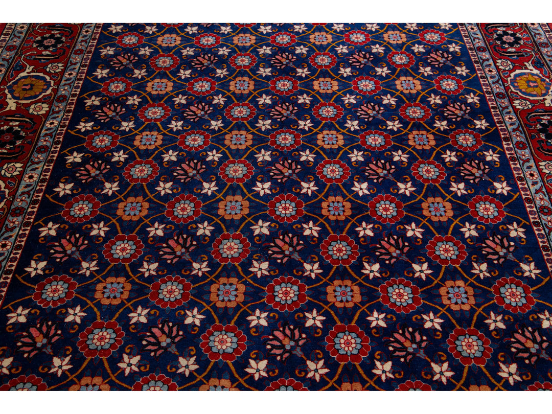 Antique Tabriz Wool Rug 7 X 10